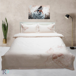 Двойно спално бельо Памучен сатен Butterfly Pink Двойно спално бельо Памучен сатен Butterfly Pink